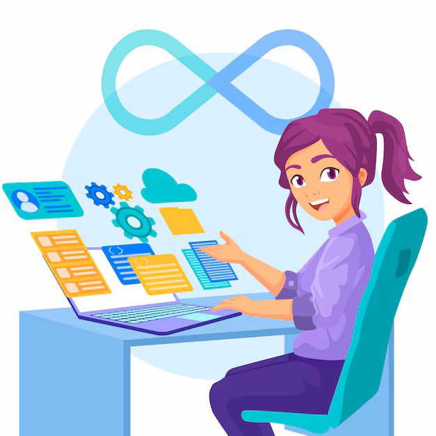 hand drawn flat design devops illustration 23 2149375793
